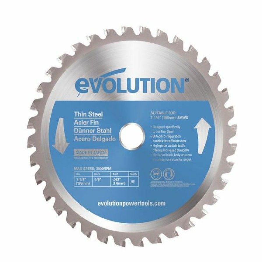 Evolution Power Tools * | Evolution Power Tools 7 1/4 In. Thin Steel X 40T X 5/8 In. Arbor 7 1/4Bladets Sale