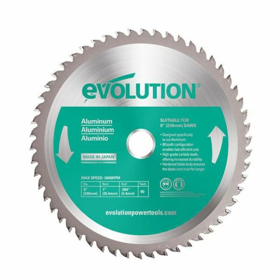 Evolution Power Tools * | Evolution Power Tools 9 In. Aluminum X 80T X 1 In. Arbor 230Bladeal Online