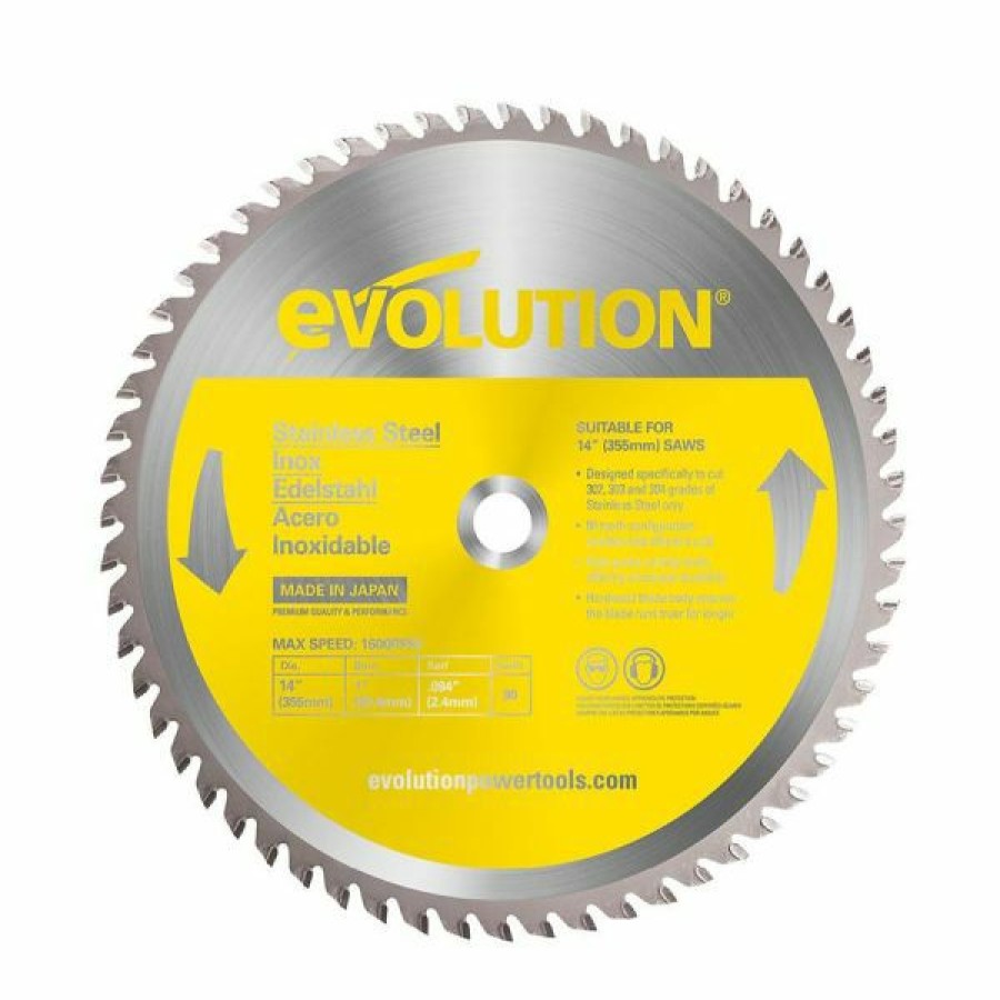 Evolution Power Tools * | Evolution Power Tools 14 In. Stainless X 90T X 1 In. Arbor 14Bladessn Promotions