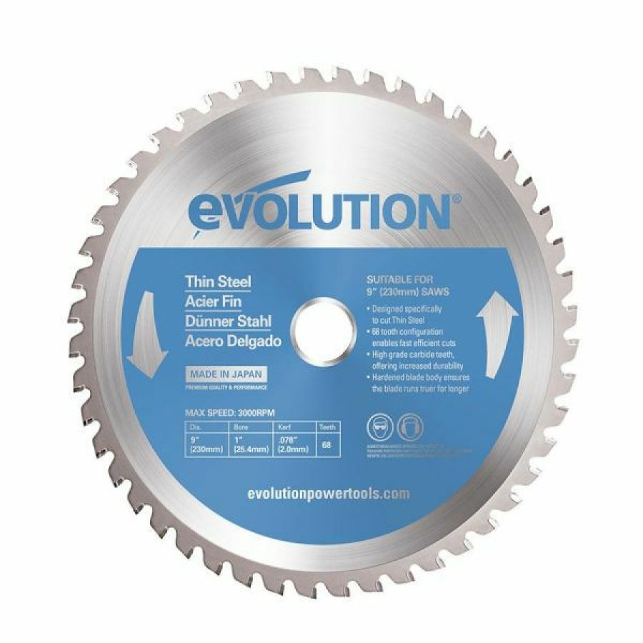 Evolution Power Tools * | Evolution Power Tools 9 In. Thin Steel X 68T X 1 In. Arbor 230Bladets Free Delivery