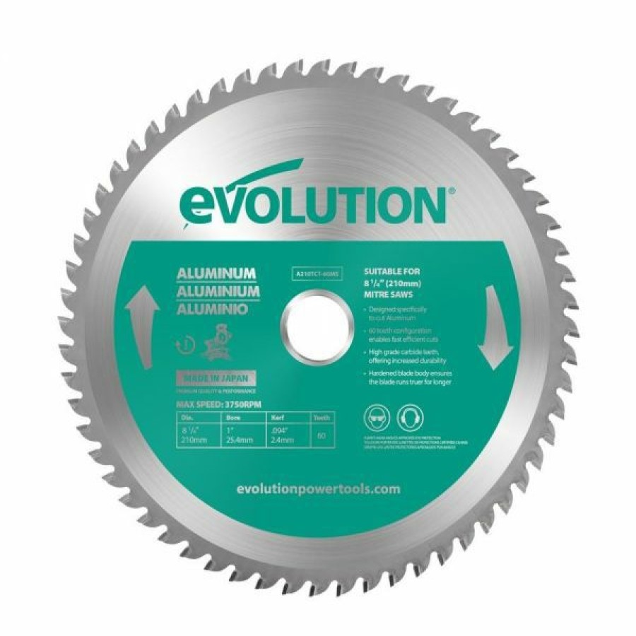 Evolution Power Tools * | Evolution 8-1/4 In. Aluminum Cutting Blade, 1 In. Arbor A210Tct-60Cs Free Delivery