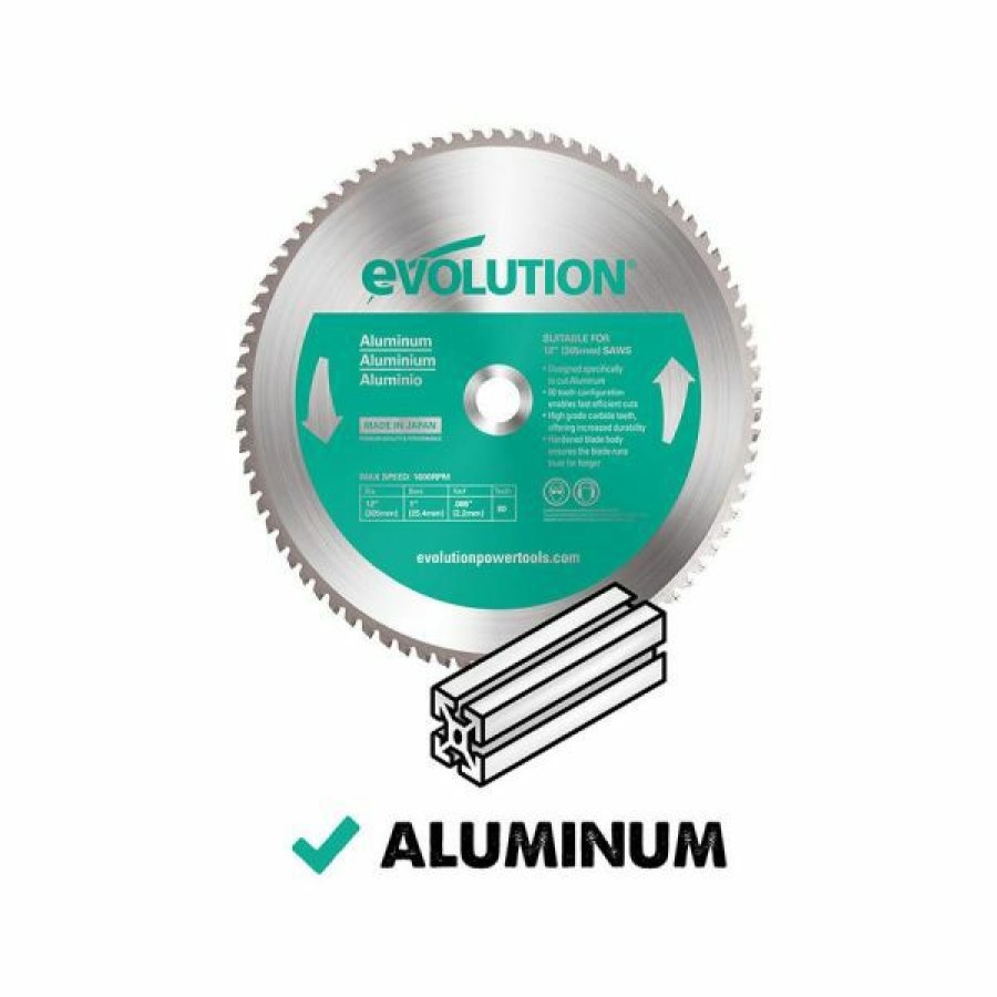 Evolution Power Tools * | Evolution Power Tools 12 In. Aluminum X 80T X 1 In. Arbor 12Bladeal Outlet