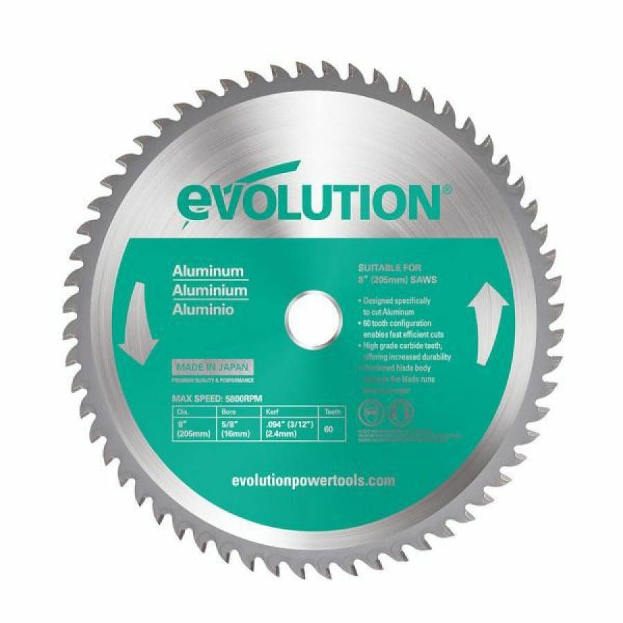 Evolution Power Tools * | Evolution Power Tools 8 In. Aluminum X 60T X 5/8 In. Arbor 8Bladeal Online