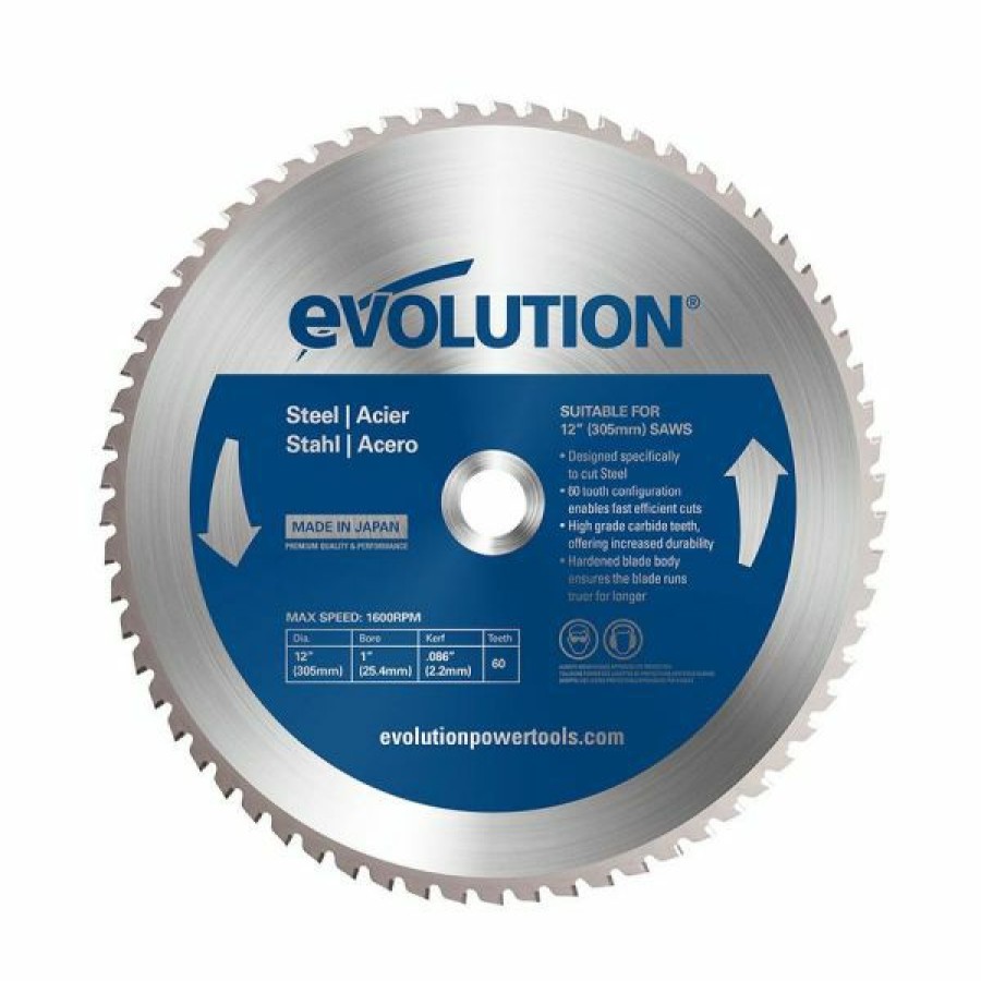 Evolution Power Tools * | Evolution Power Tools 12 In. Steel X 60T X 1 In. Arbor 12Bladest Promotions