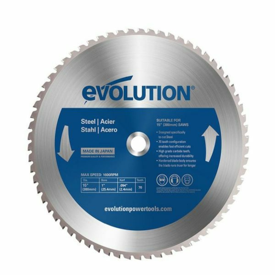 Evolution Power Tools * | Evolution Power Tools 15 In. Steel X 70T X 1 In. Arbor 15Bladest Sale