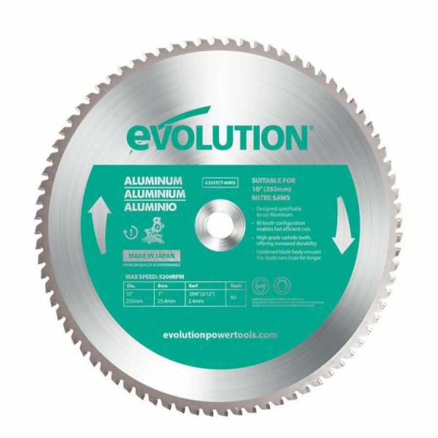 Evolution Power Tools * | Evolution Power Tools 10 In. Aluminum X 80T X 1 In. Arbor 10Bladeal Outlet