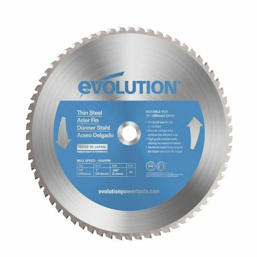 Evolution Power Tools * | Evolution Power Tools 14 In. Thin Steel X 90T X 1 In. Arbor 14Bladets Online