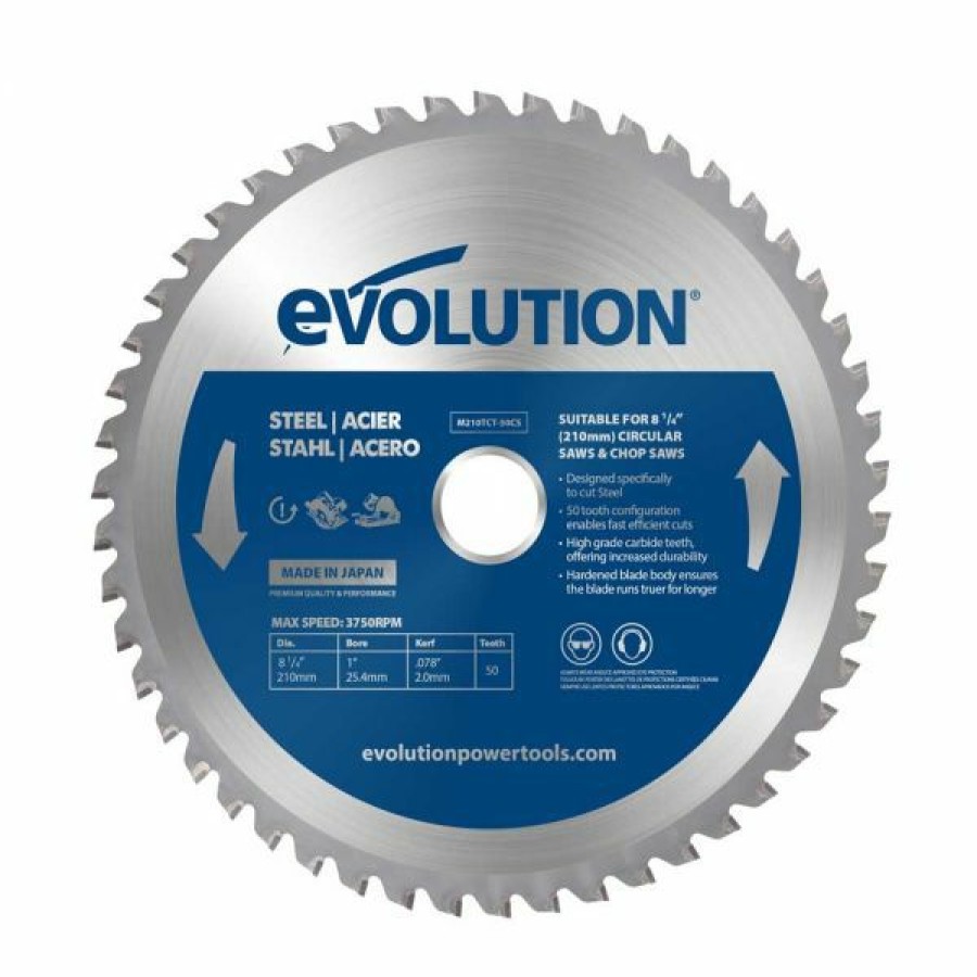 Evolution Power Tools * | Evolution 8-1/4 In. Mild Steel Cutting Blade, 1 In. Arbor M210Tct-50Cs Sale