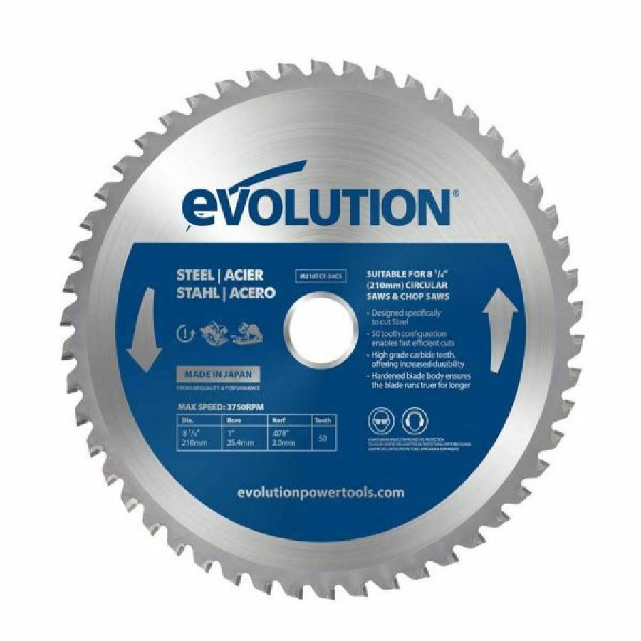 Evolution Power Tools * | Evolution Power Tools 8 1/4 In. Steel X 50T X 1 In. Arbor 8 1/4Bladest Outlet