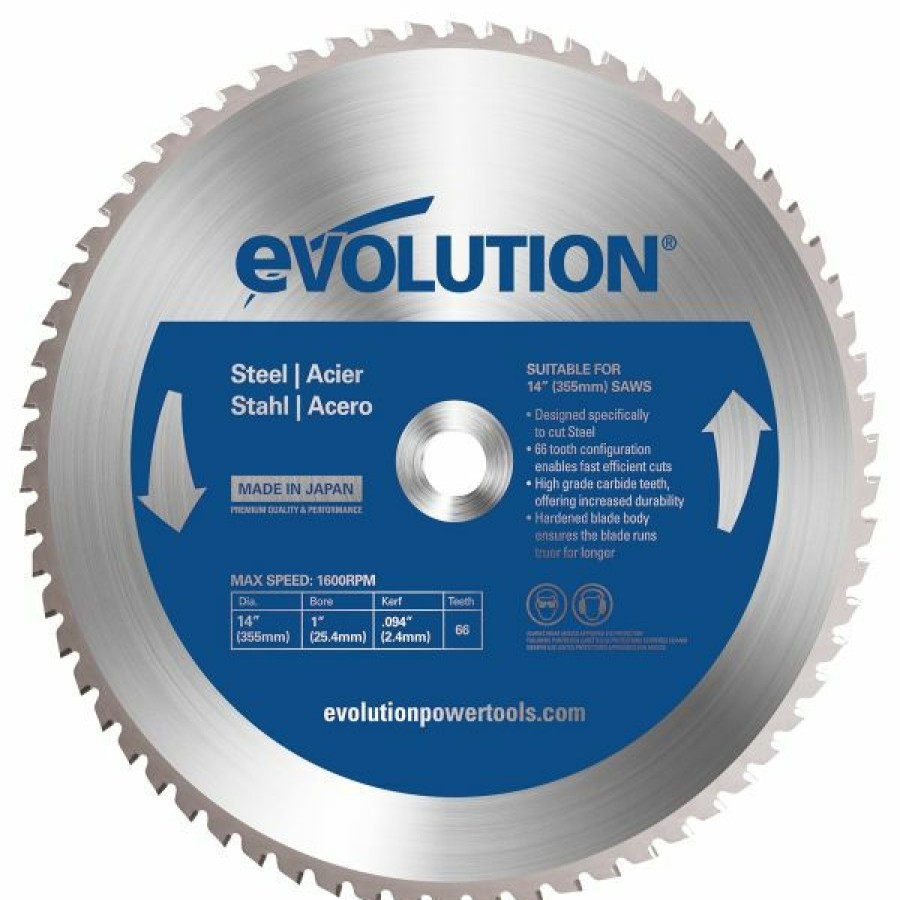 Evolution Power Tools * | Evolution 14 Inch Steel Cutting Replacement Blade Free Delivery