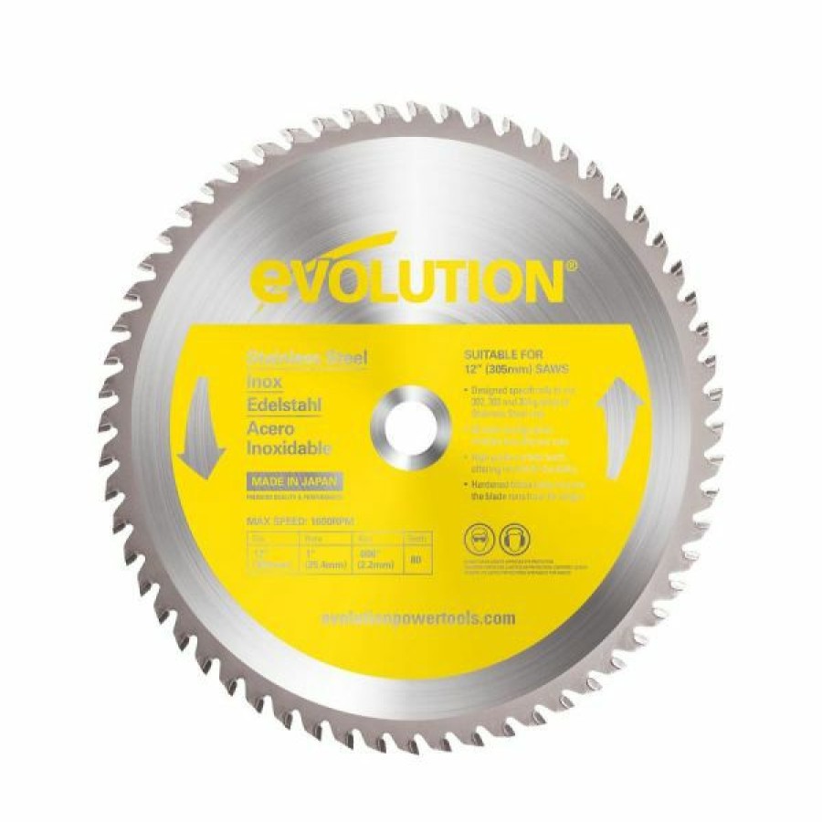 Evolution Power Tools * | Evolution Power Tools 12 In. Stainless X 80T X 1 In. Arbor 12Bladessn Outlet